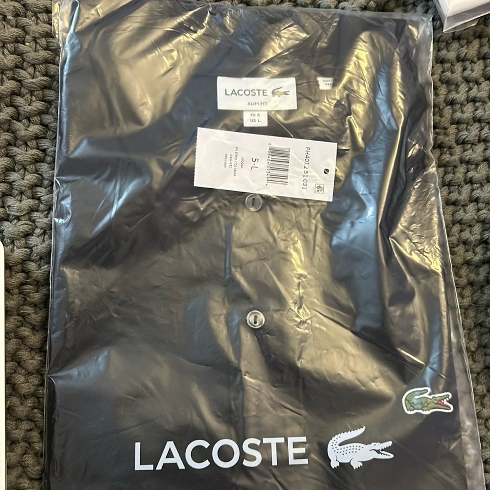 BRAND NEW, with tags in the bag Lacoste short sleeve shirt